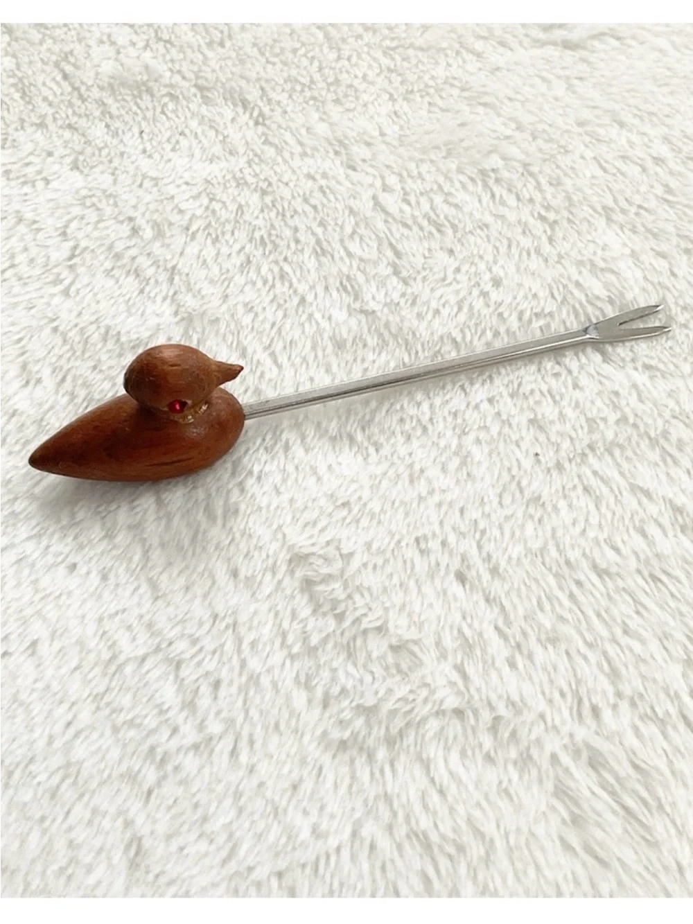 Vintage Danish Teak Duck Cocktail Pick MCM Barware Denmark